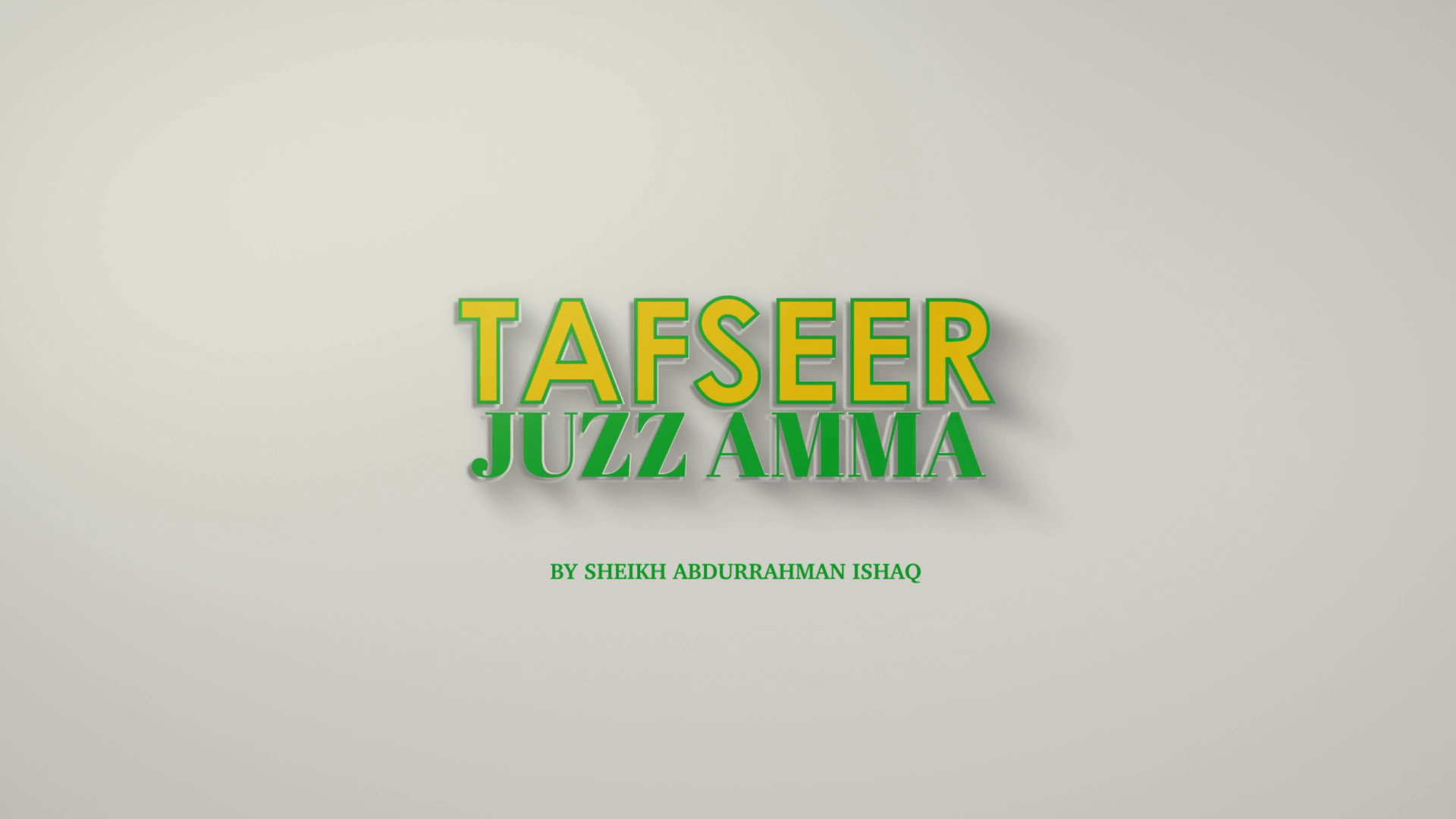 Tafseer Juzz Amma